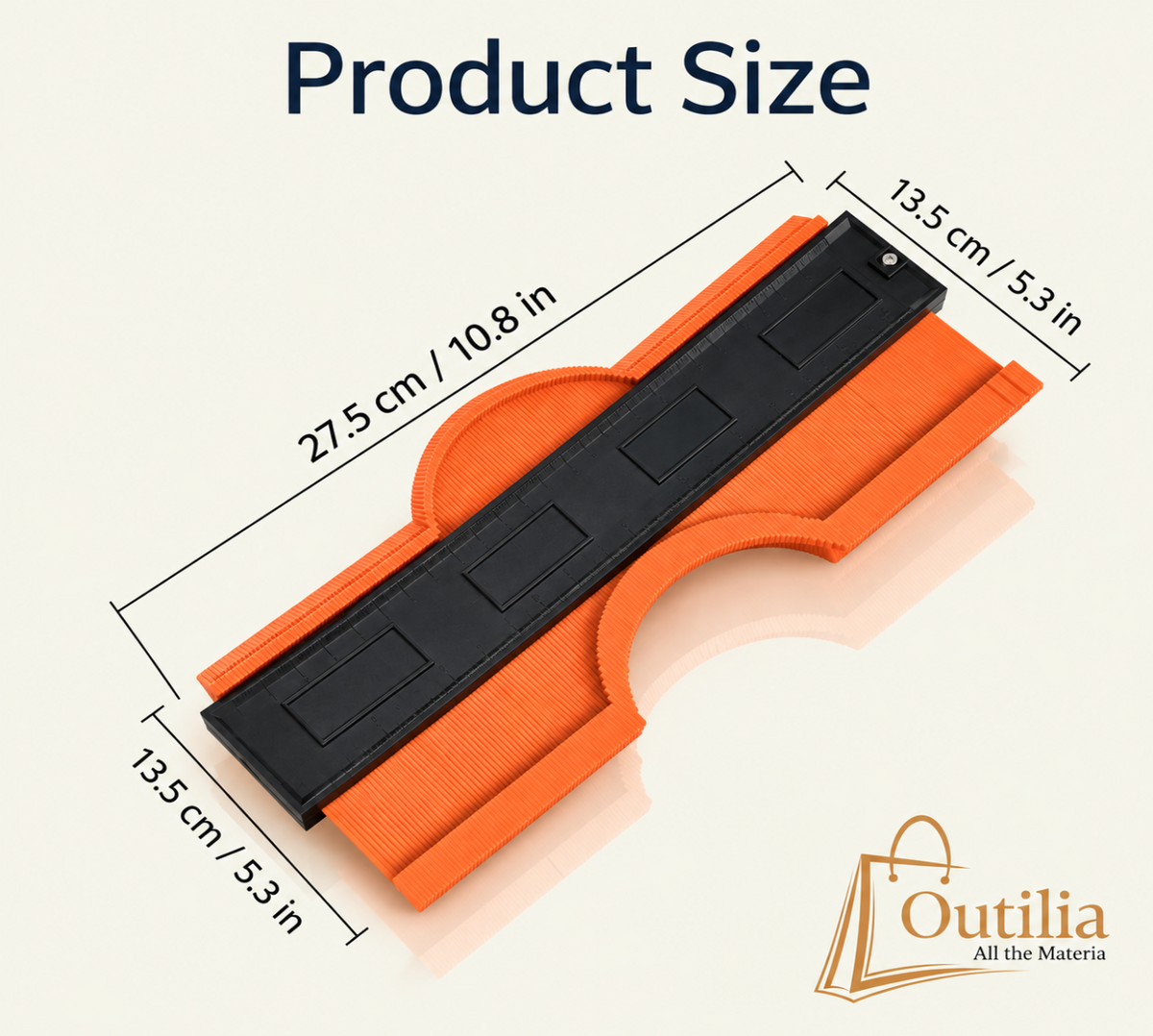 10.8 Inch (27.5*13.5 cm) Contour Gauge Tool