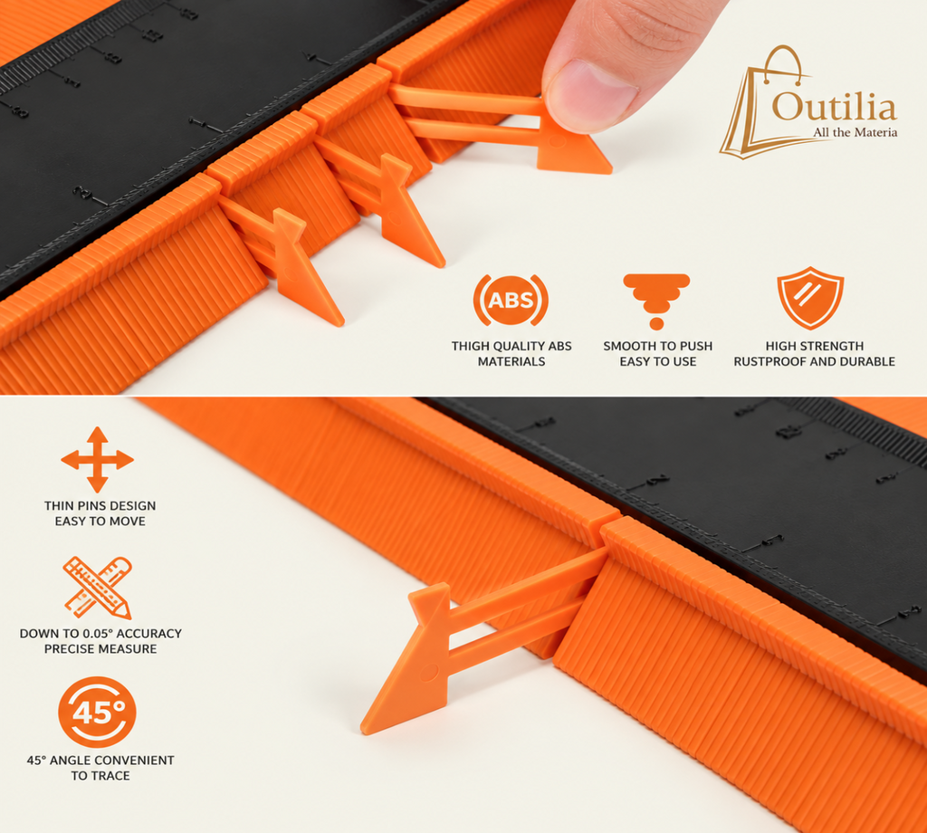 10.8 Inch (27.5*13.5 cm) Contour Gauge Tool