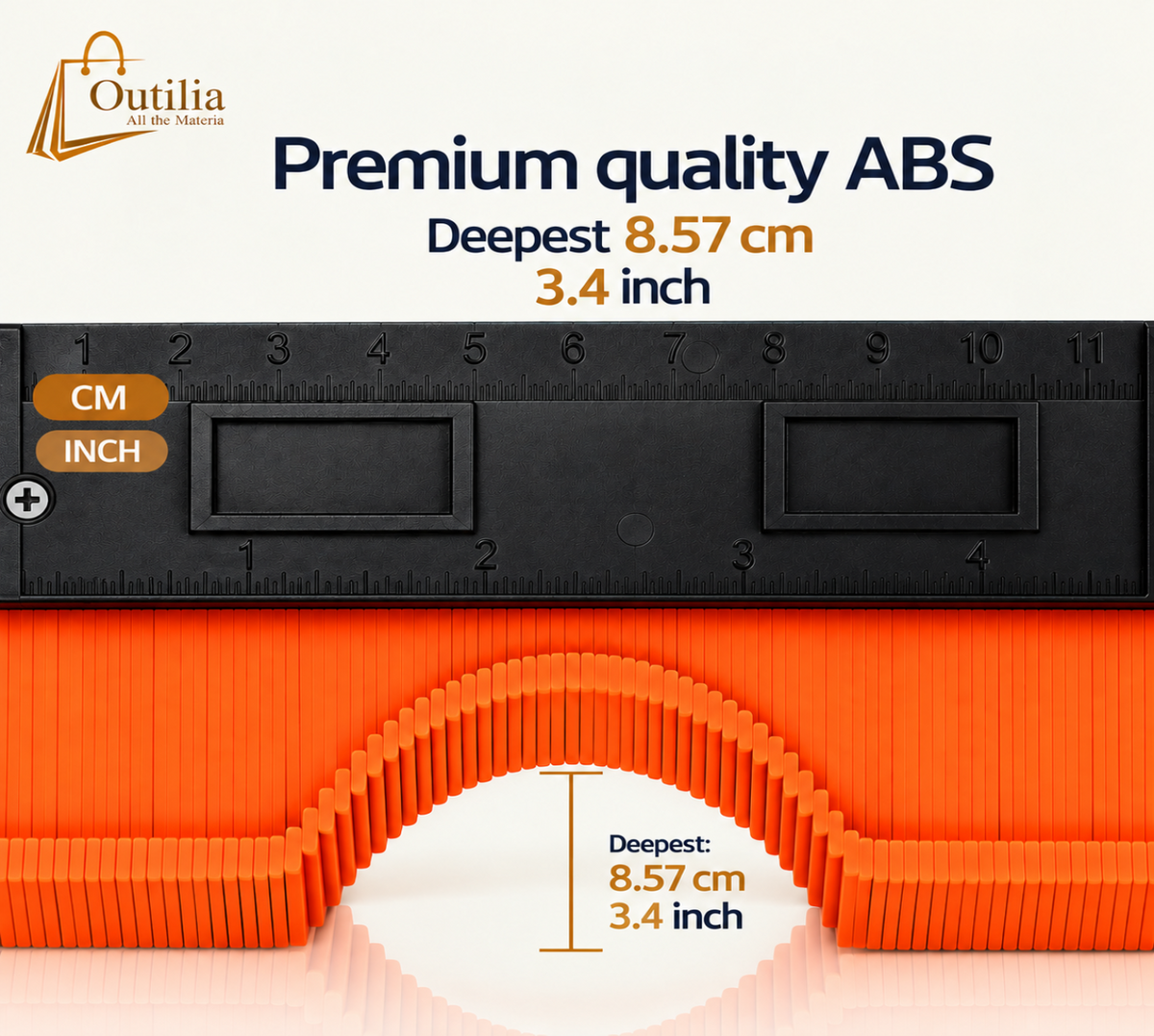 5.8 Inch (14.6*13.5 cm) Contour Gauge Tool