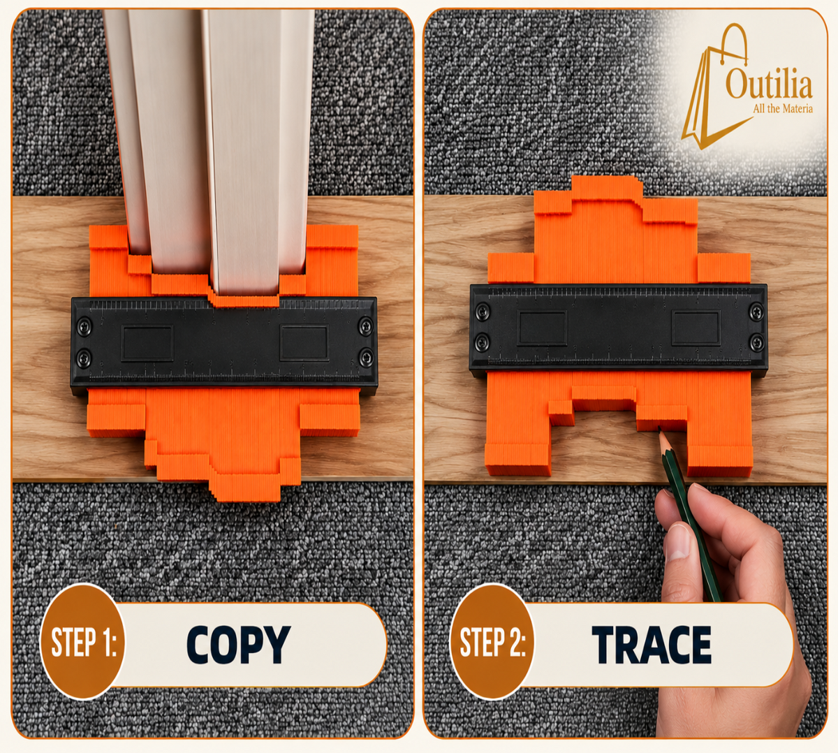 6.7 Inch (17*13.5 cm) Contour Gauge Tool