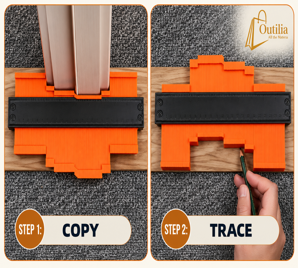 10.8 Inch (27.5*13.5 cm) Contour Gauge Tool