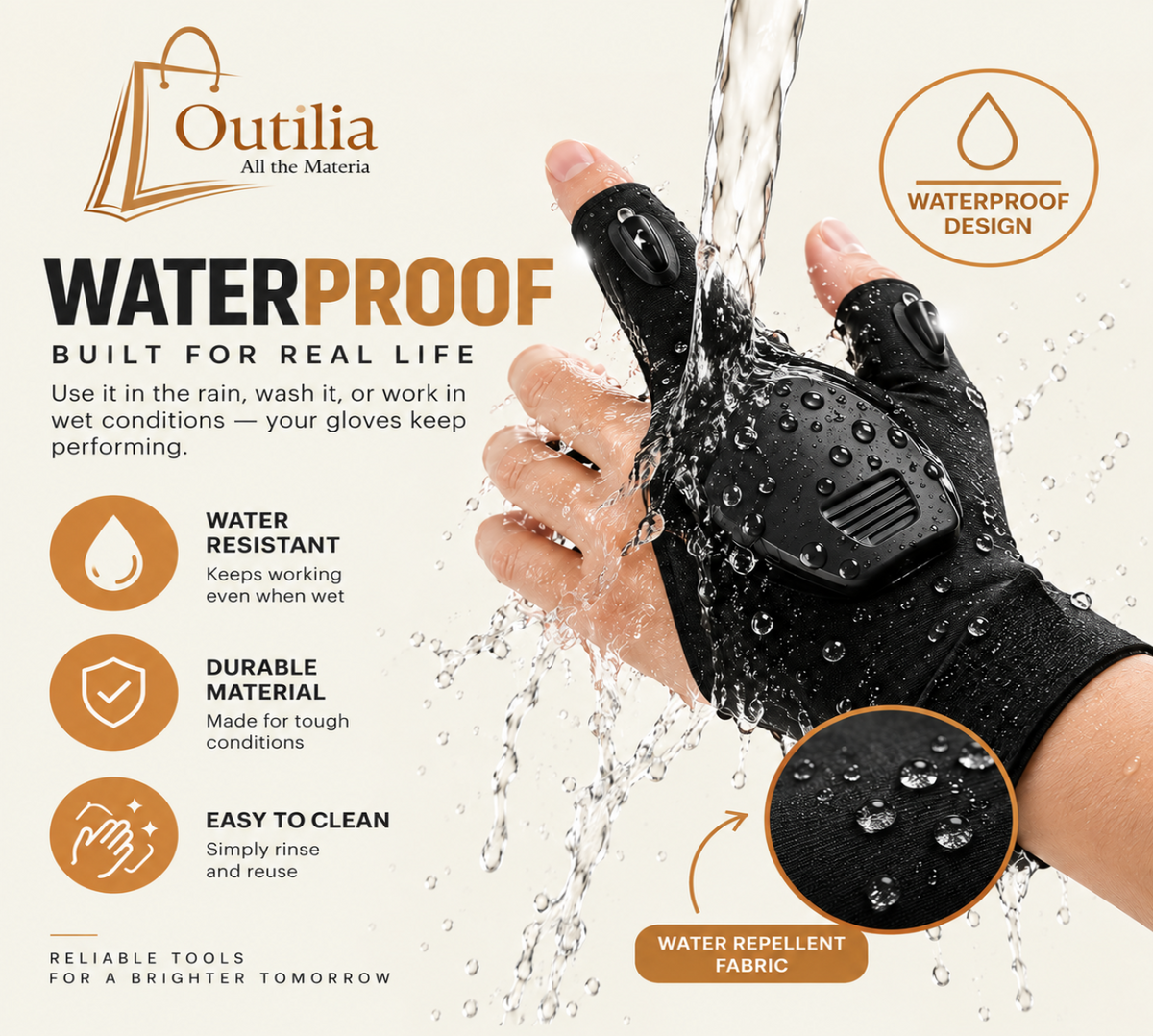 Rechargeable Flashlight Gloves